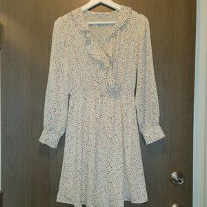 Collective Concepts - Flirty Polka-dot Long-sleeve Dress (Small)